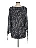 Monday Fun 100% Polyester Black 3/4 Sleeve Blouse Size M - photo 2