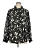 Monsoon 100% Polyester Floral Black Long Sleeve Blouse Size XL - photo 1