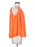 Kaari Blue 100% Polyester Orange Sleeveless Blouse Size S - photo 4