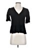 Madewell 100% Viscose Black Short Sleeve Blouse Size XXS - photo 1