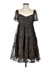 Draper James 100% Polyester Metallic Gray Gold Cocktail Dress Size XS - photo 1