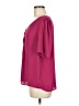 Ann Taylor LOFT 100% Polyester Pink Short Sleeve Blouse Size M - photo 5