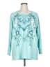 Terra & Sky Teal Long Sleeve Blouse Size 1X - photo 1