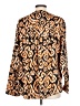 Jodifl 100% Polyester Paisley Orange Long Sleeve Blouse Size L - photo 2