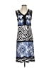 Chico's Graphic Blue Casual Dress Size S - photo 1