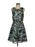 Parker 100% Polyester Chevron-herringbone Green Cocktail Dress Size S - photo 1