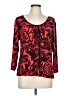 Rafaella Red 3/4 Sleeve T-Shirt Size L - photo 1