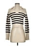 Happily Grey Stripes Ivory Pullover Sweater Size S - photo 1
