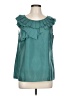 Ann Taylor Teal Sleeveless Blouse Size L (petite) - photo 1