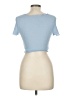 Shein Blue Short Sleeve Top Size 6 - photo 2