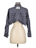 Assorted Brands Checkered-gingham Blue 3/4 Sleeve Button-Down Shirt Size M (estimated) - photo 2