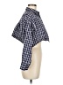 Assorted Brands Checkered-gingham Blue 3/4 Sleeve Button-Down Shirt Size M (estimated) - photo 4