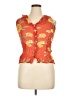Tess 100% Silk Orange Sleeveless Silk Top Size 14 - photo 1