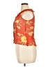 Tess 100% Silk Orange Sleeveless Silk Top Size 14 - photo 5
