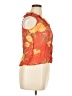Tess 100% Silk Orange Sleeveless Silk Top Size 14 - photo 4