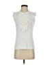 August Silk White Sleeveless Blouse Size S - photo 1