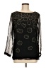 Unbranded 100% Silk Black 3/4 Sleeve Silk Top Size M (estimated) - photo 1