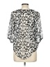 Contact 100% Polyester Animal Print Silver 3/4 Sleeve Blouse Size L - photo 2