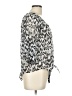 Contact 100% Polyester Animal Print Silver 3/4 Sleeve Blouse Size L - photo 4