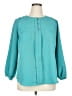 George Teal Long Sleeve Blouse Size 1X - photo 1