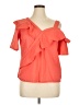 Tinley Orange Short Sleeve Blouse Size XL - photo 1