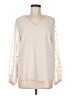 Shein Ivory Long Sleeve Blouse Size 6 - photo 1