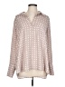 Pleione 100% Polyester Polka Dots Pink Long Sleeve Blouse Size L - photo 1