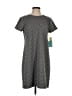 CeCe Chevron-herringbone Polka Dots Jacquard Gray Casual Dress Size S - photo 1