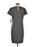 CeCe Chevron-herringbone Polka Dots Jacquard Gray Casual Dress Size S - photo 2