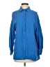 Shein Blue 3/4 Sleeve Button-Down Shirt Size 2 - photo 1