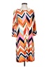 Sandra Darren Chevron-herringbone Orange Casual Dress Size S - photo 1