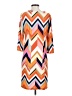 Sandra Darren Chevron-herringbone Orange Casual Dress Size S - photo 2