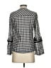 J.Crew 100% Baumwolle Checkered-gingham Black Long Sleeve Blouse Size 0 - photo 2
