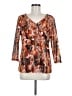 TanJay 100% Polyester Brown 3/4 Sleeve Blouse Size M - photo 1