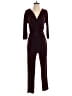Express Solid Burgundy Jumpsuit Size S - photo 1