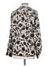 Nicola 100% Polyester Animal Print Silver Long Sleeve Blouse Size S - photo 2