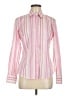 Lands' End Stripes Pink Long Sleeve Blouse Size 8 - photo 1
