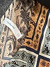 Honeyme Graphic Floral Ombre Brown Short Sleeve Blouse Size L - photo 7