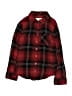 Justice Plaid Red Long Sleeve Button-Down Shirt Size 6 - 7 - photo 1