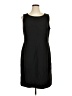 Talbots 100% Polyester Solid Black Casual Dress Size 16 - photo 1