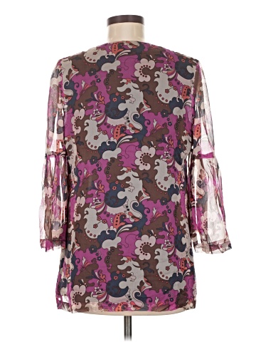 Sara Campbell 3/4 Sleeve Silk Top (view 2)
