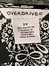 Overdrive 100% Polyester Silver 3/4 Sleeve Blouse Size 2X - photo 7