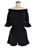 Boohoo 100% Polyester Solid Black Romper Size 6 - photo 1