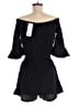 Boohoo 100% Polyester Solid Black Romper Size 6 - photo 2