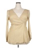 Torrid Tan Long Sleeve Blouse Size 2X Plus (2) - photo 1