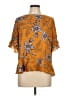 Paraphrase 100% Polyester Orange Short Sleeve Blouse Size L - photo 1