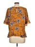 Paraphrase 100% Polyester Orange Short Sleeve Blouse Size L - photo 2