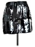 Express Design Studio 100% Polyester Graphic Silver Casual Skirt Size 4 - photo 2