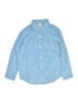 IZOD Checkered-gingham Blue Long Sleeve Button-Down Shirt Size 6 - 7 - photo 1