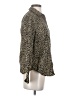 J.Crew Animal Print Gold Long Sleeve Blouse Size 4 - photo 4
